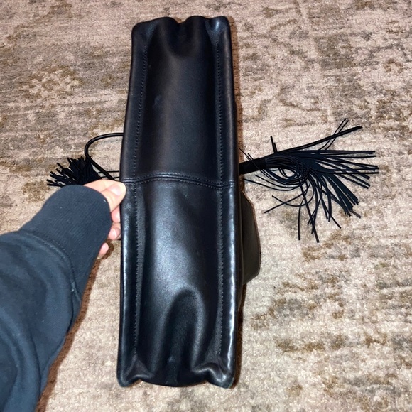 ✨SOLD✨ All Saints Black Leather purse with Tassels - Picture 13 of 16